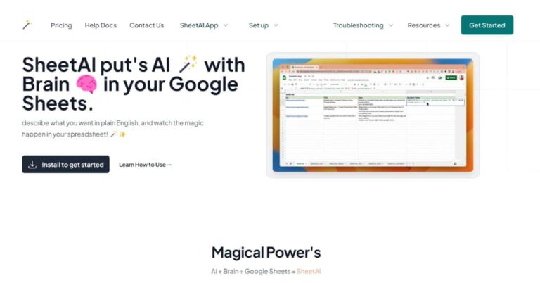 SheetAI.app Review: Details, Key Features & Price