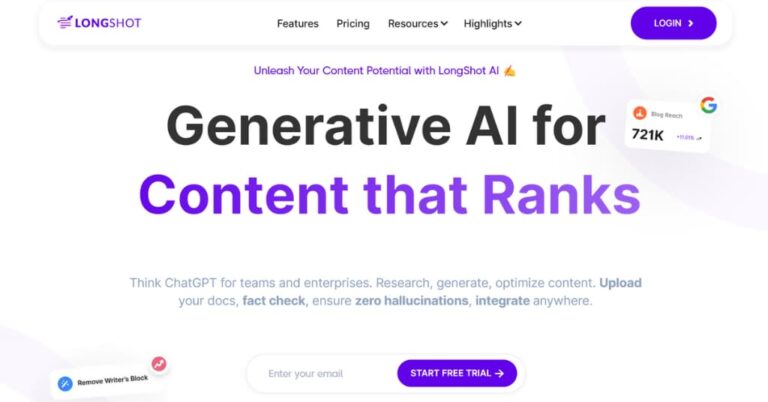LongShot AI Review: Details, Key Features & Price