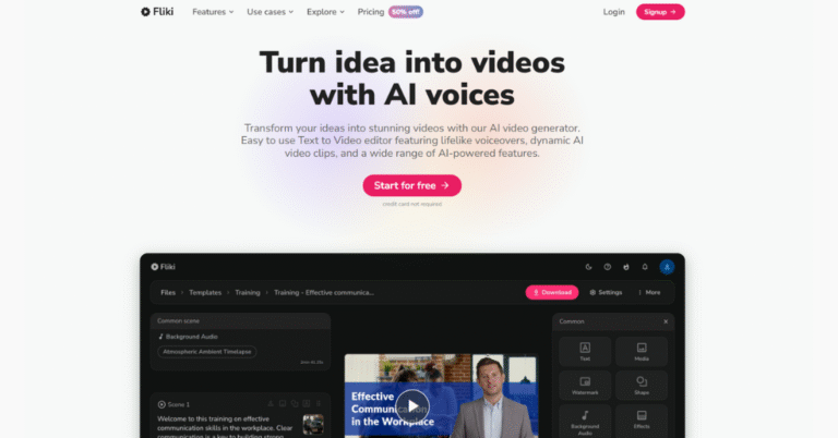 Fliki AI - Instantly Turn Text into Videos