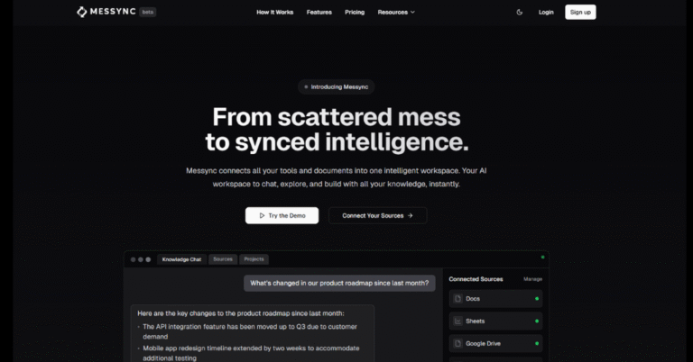 Messync AI- From Scattered Mess to Synced Intelligence