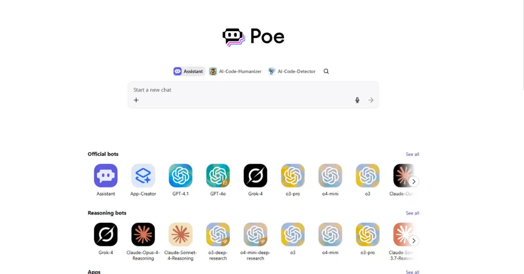 Poe AI - Quick, Supportive AI Chat