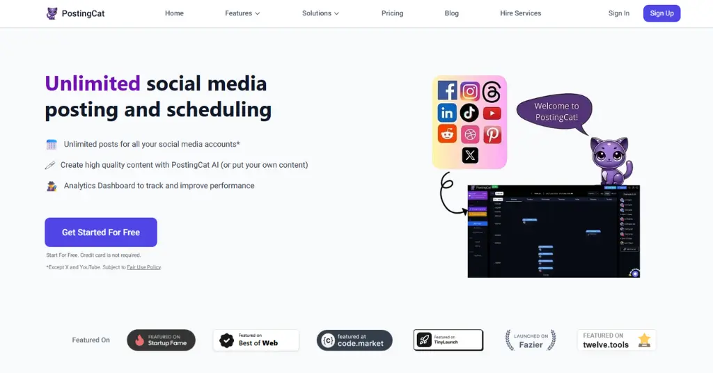 PostingCat- Schedule Posts for All Social Media Free