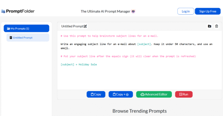 PromptFolder-Best Free AI Prompt Generator