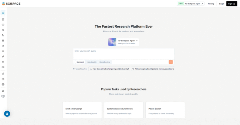 SciSpace AI - Tool for Researcher and Students