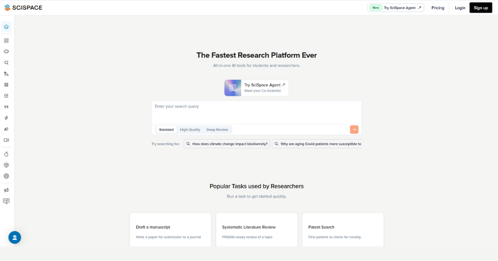 SciSpace AI - Tool for Researcher and Students
