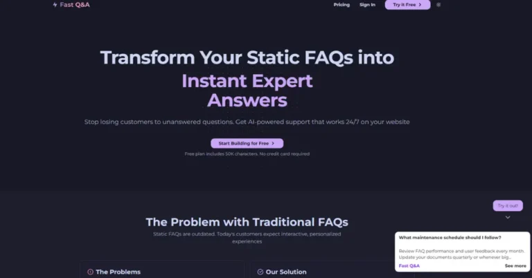 FastQnA AI - FAQs into Instant Answer