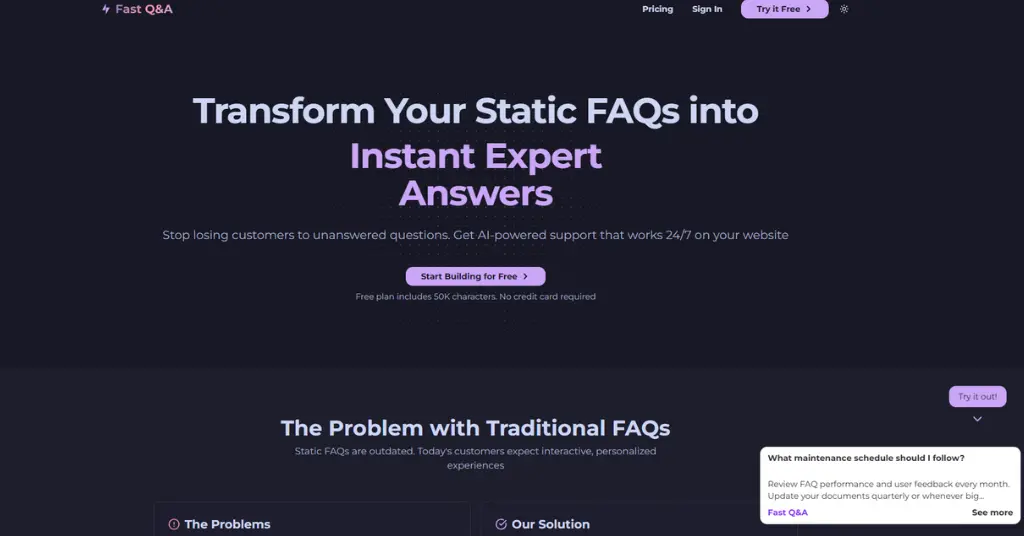 FastQnA AI - FAQs into Instant Answer