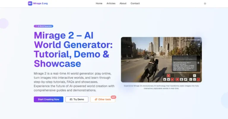 Mirage 2 AI - An AI World Generator