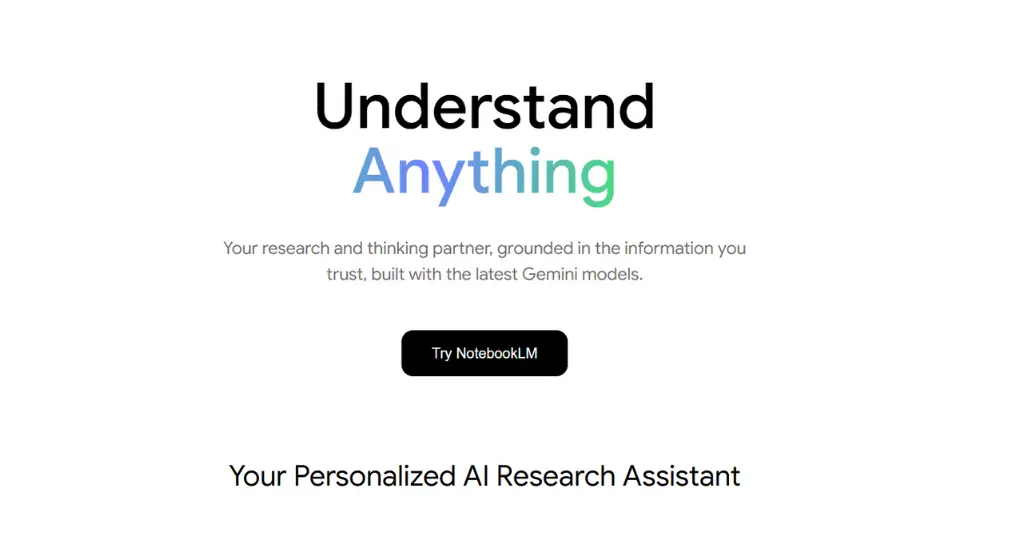 NotebookLM - Your Personalized AI Research Assistant