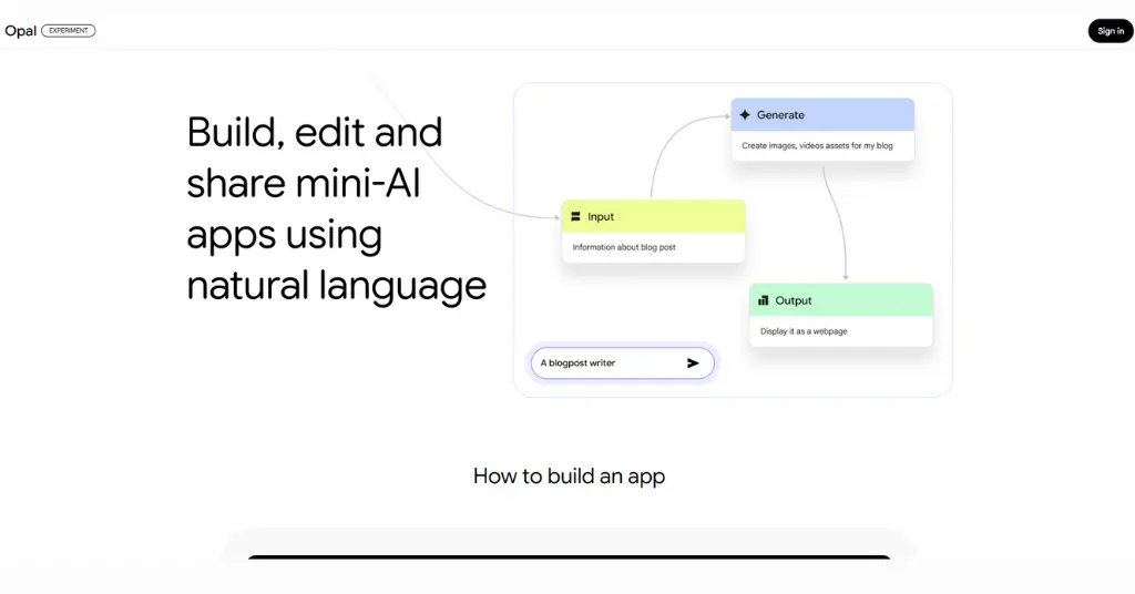 Opal - FREE AI App Builder