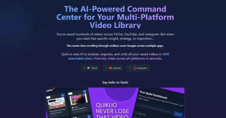 Quiki.io AI - Assistant for Social Media Videos