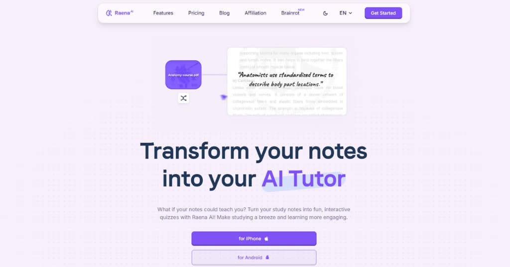 Raena AI - Your Intelligent Study Companion