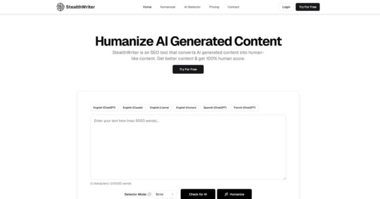 Stealth Writer - Free AI Humanizer, Bypass AI Detector