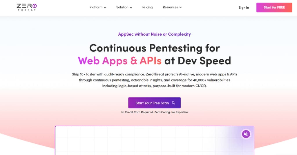 ZeroThreat AI - Web App & API Security Scanner