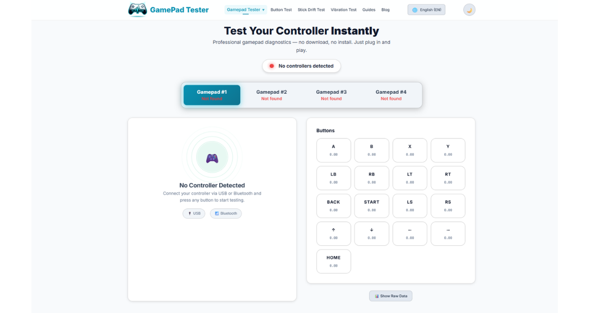Gamepad Tester Online Free- Test Your Controller Instantly