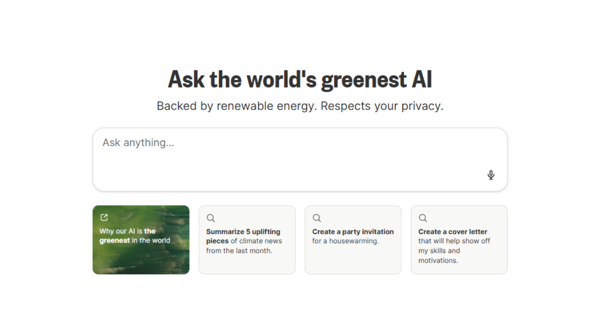 Ecosia AI Search